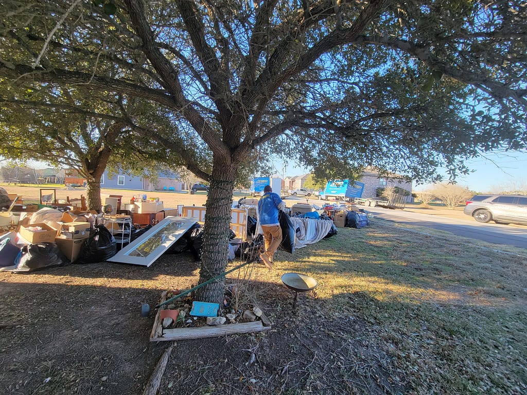 IREP Junk Removal at a writ of possession in Kyle, Texas