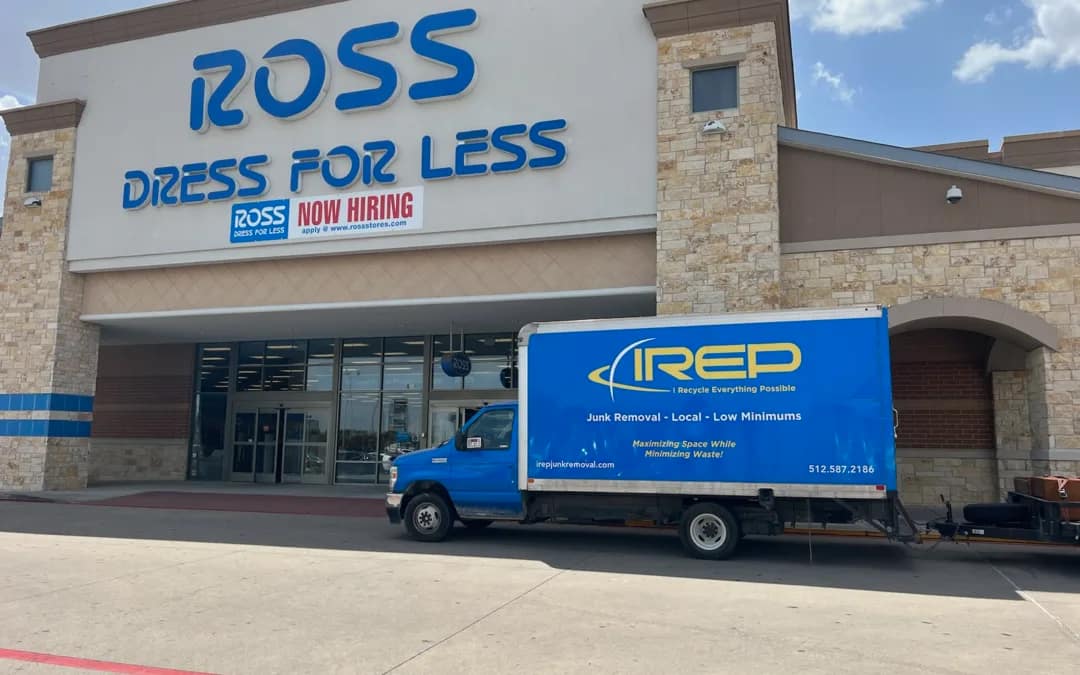 IREP Junk Removal truck in front of Ross Dress for Less in pflugerville
