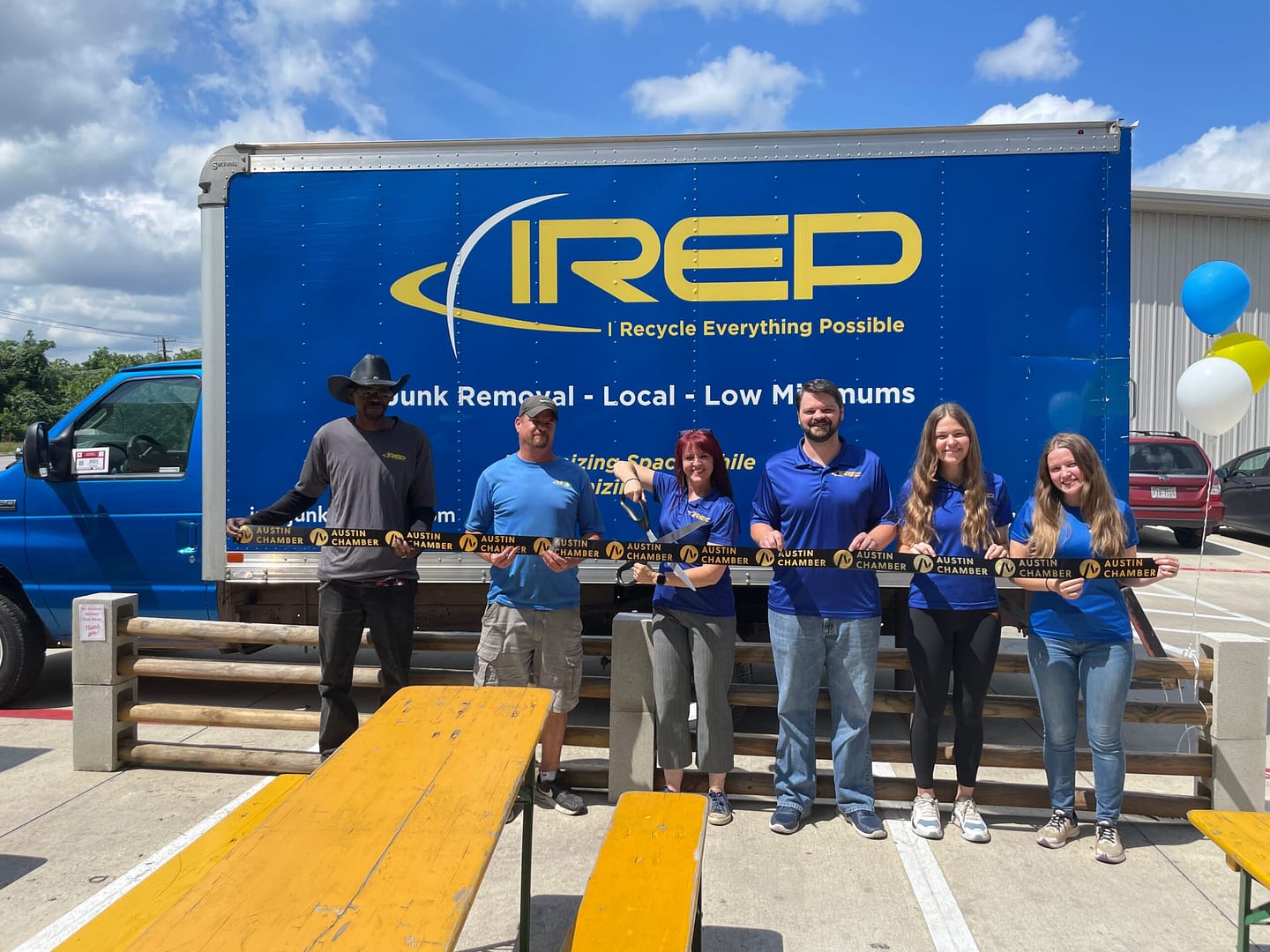 IREP team at austin chamber of commerce ribbon cutting ceremony