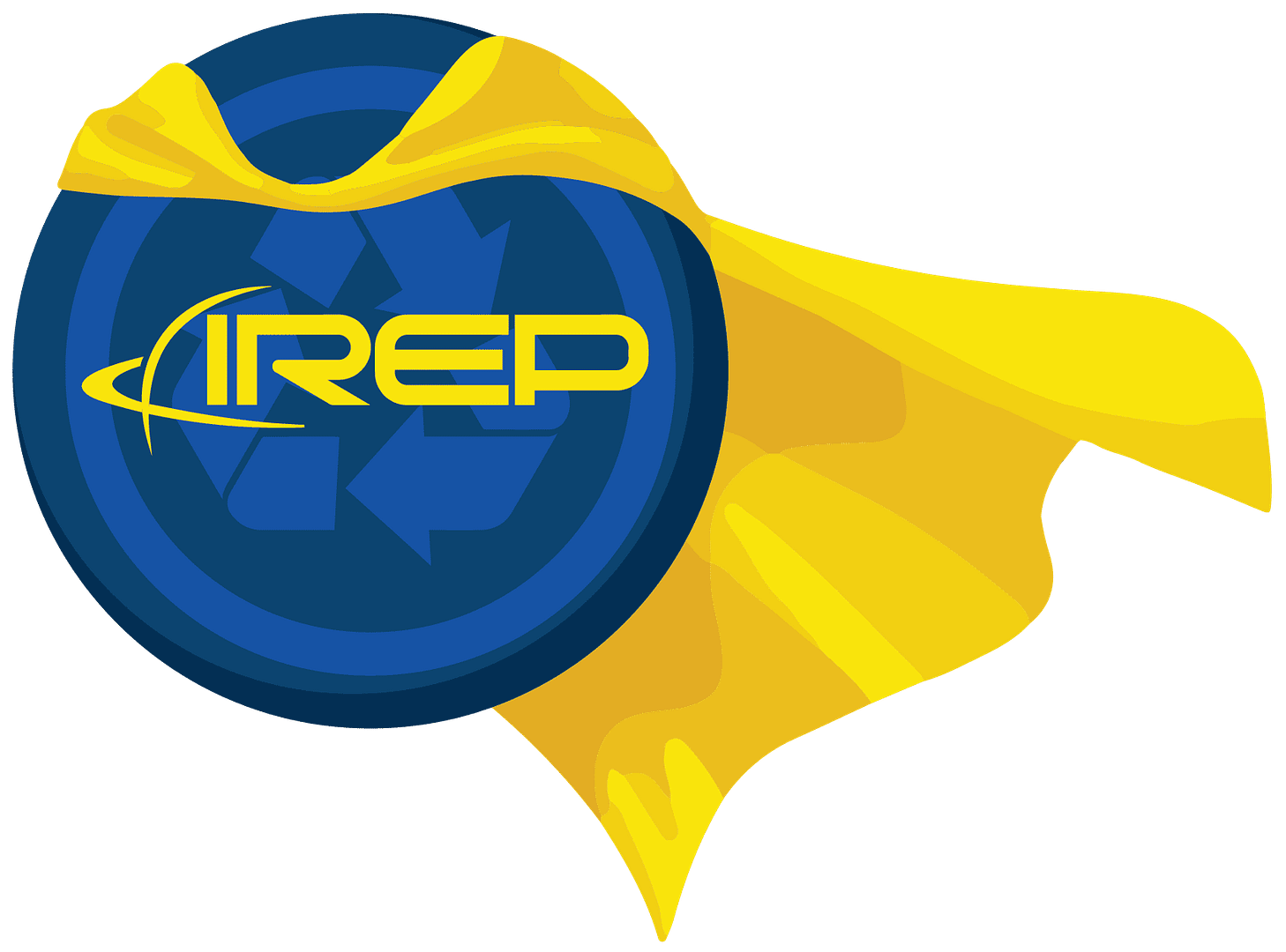 IREP Junk removal logo caped shield