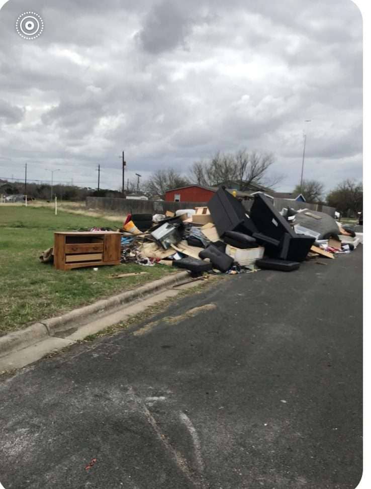 illegal dumping in Austin  and need for HOA management services
